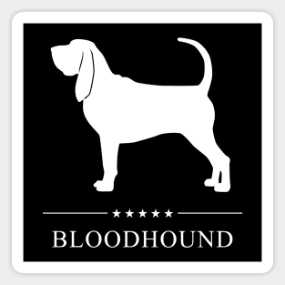 Bloodhound Dog White Silhouette Magnet